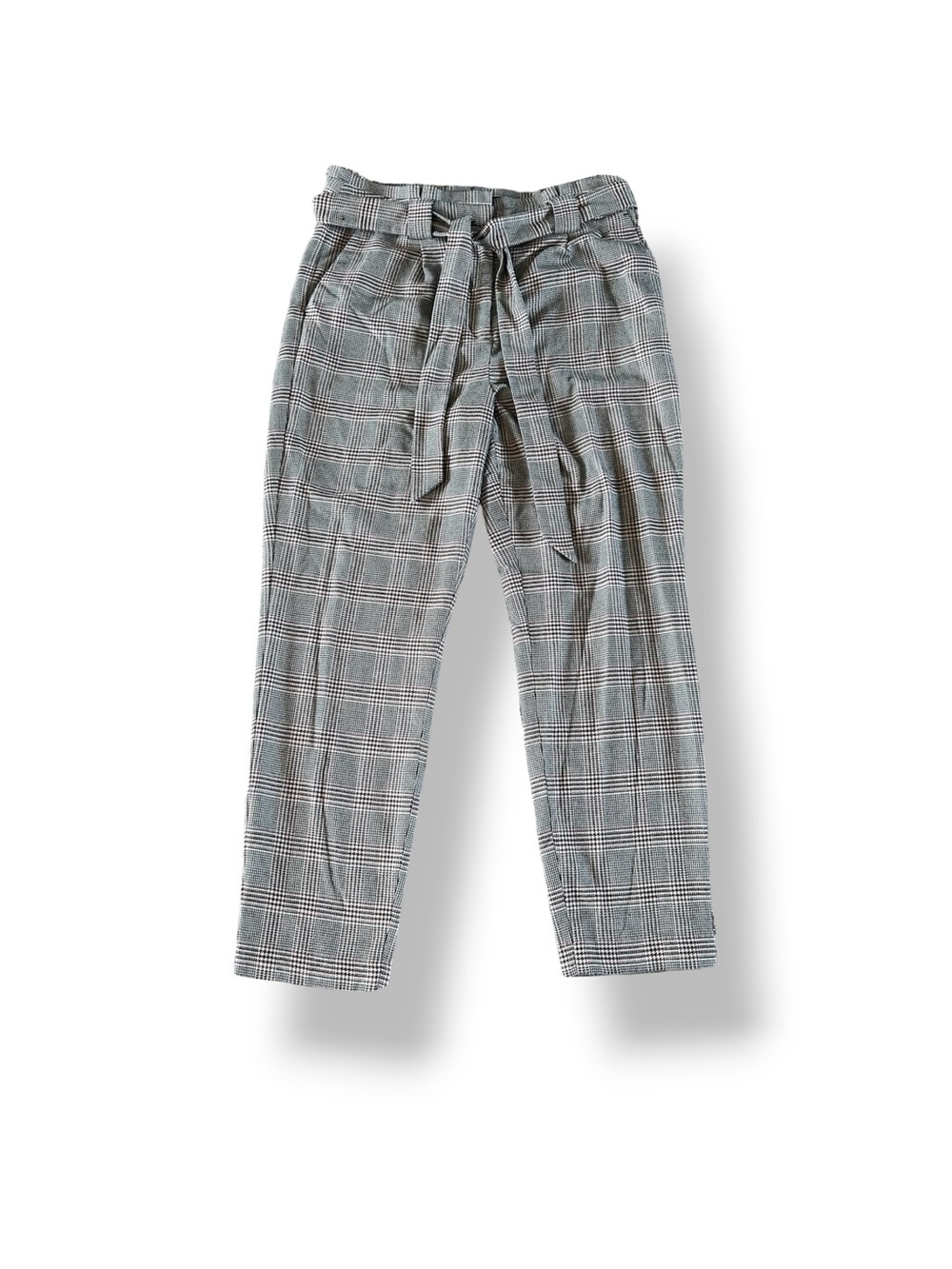 [Express] Plaid High Rise Ankle Pants w Belt